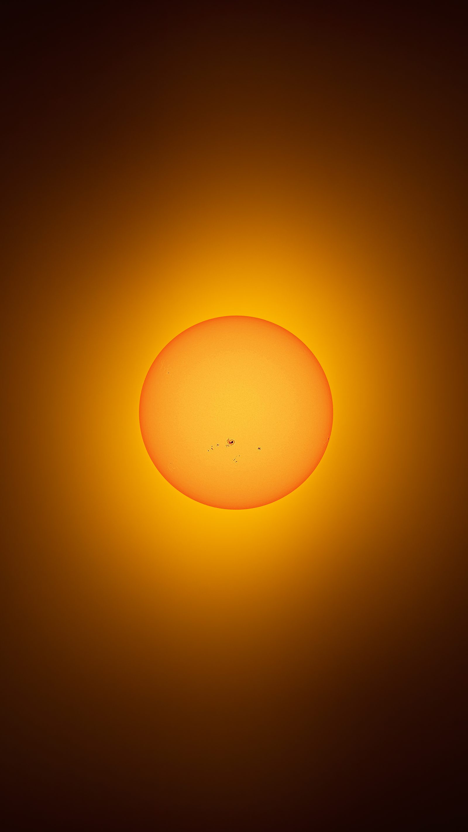 A close-up view of the Sun's surface.